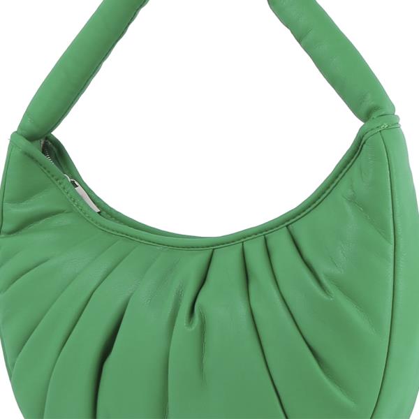 SMOOTH PLEATED CURVE ROUNDED SHOULDER BAG