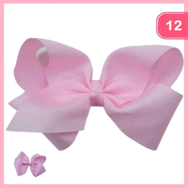 RIBBON HAIR BOW (12 UNITS)