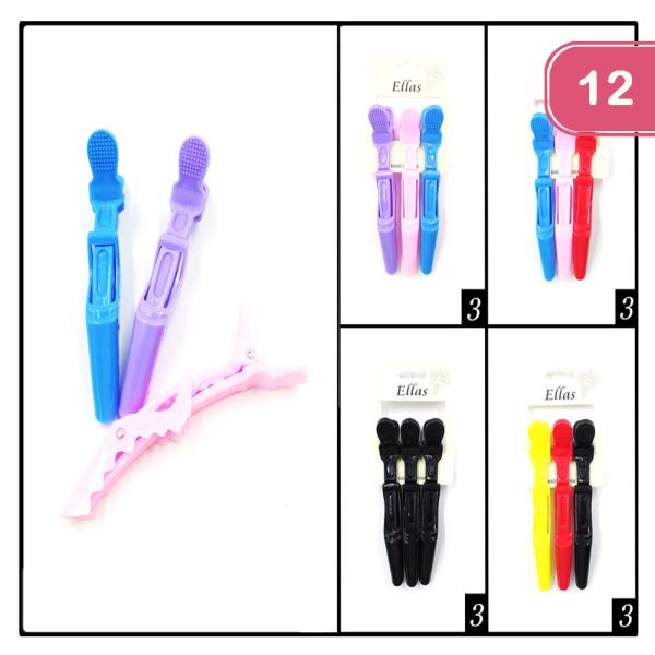 STYLING SECTIONING HAIR CLIPS (12 UNITS)
