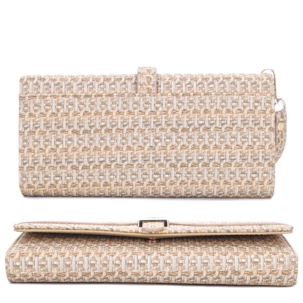 TEXTURED HAND STRAP CHIC CLUTCH WALLET