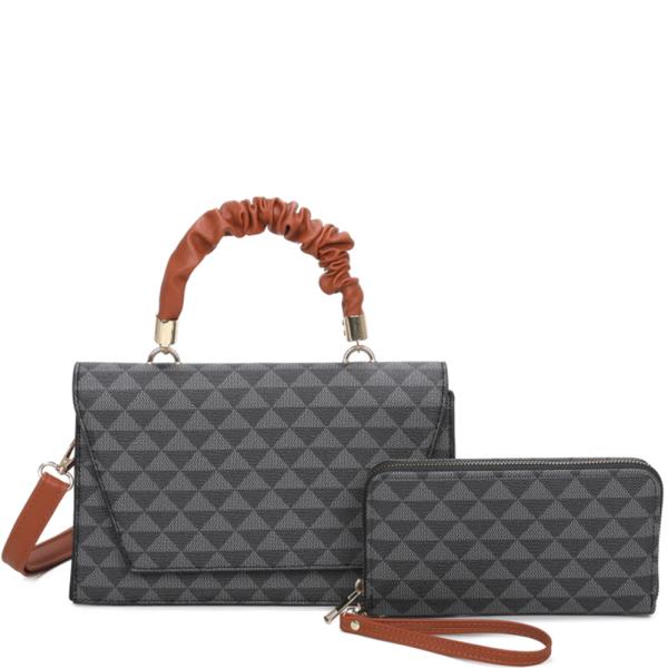 2IN1 MONOGRAM HANDLE BAG W WALLET SET