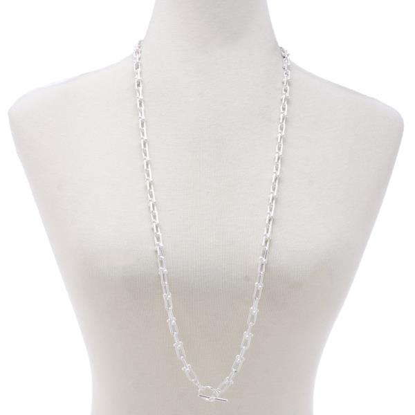 U SHAPE LINK METAL TOGGLE NECKLACE