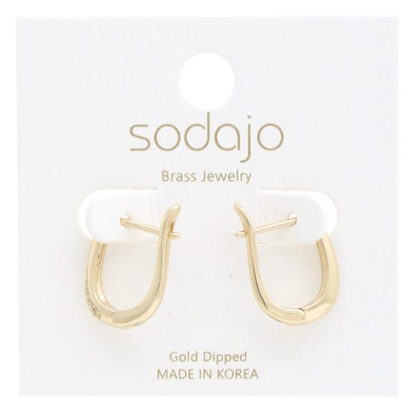 SODAJO CRYSTAL EDGE GOLD DIPPED EARRING