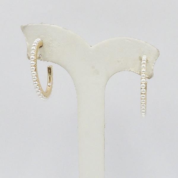 PEARL ROUND HOOP EARRINGS