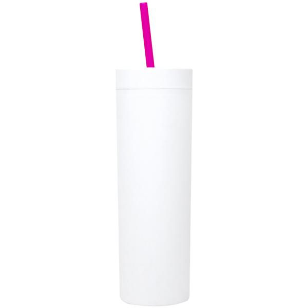 SMOOTH TUMBLER WITH STRAW