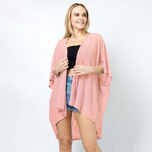 TEXTURED JERSEY RELAXED FIT KIMONO