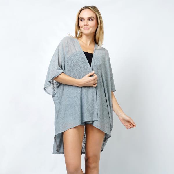 TEXTURED JERSEY RELAXED FIT KIMONO