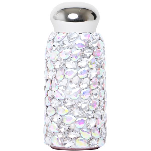 BEJEWELED TEAR GEM BLING STAINLESS STEEL INSULATED VACCUM FLASK WATER BOTTLE
