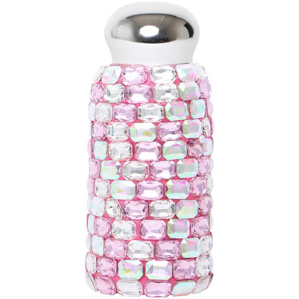 BEJEWELED GEM BLING STAINLESS STEEL INSULATED VACCUM FLASK WATER BOTTLE