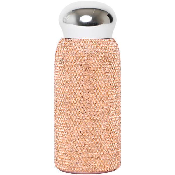 BEJEWELED BLING RHINESTONE STAINLESS STEEL INSULATED VACCUM FLASK WATER BOTTLE