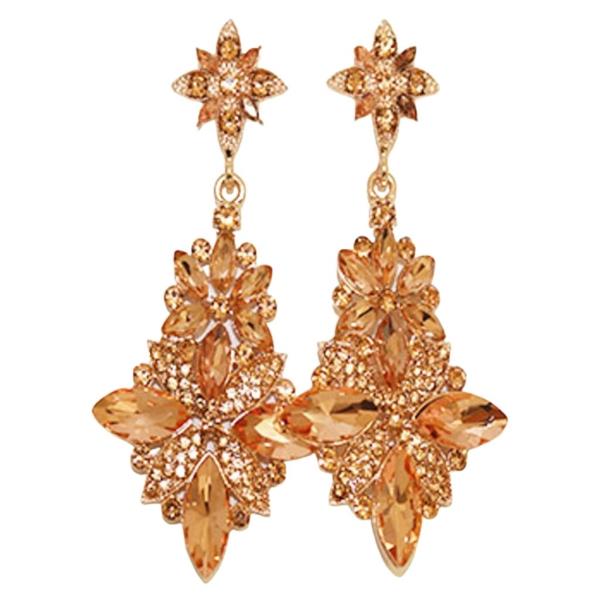 CRYSTAL GEMSTONE PARTY DANGLE EARRING