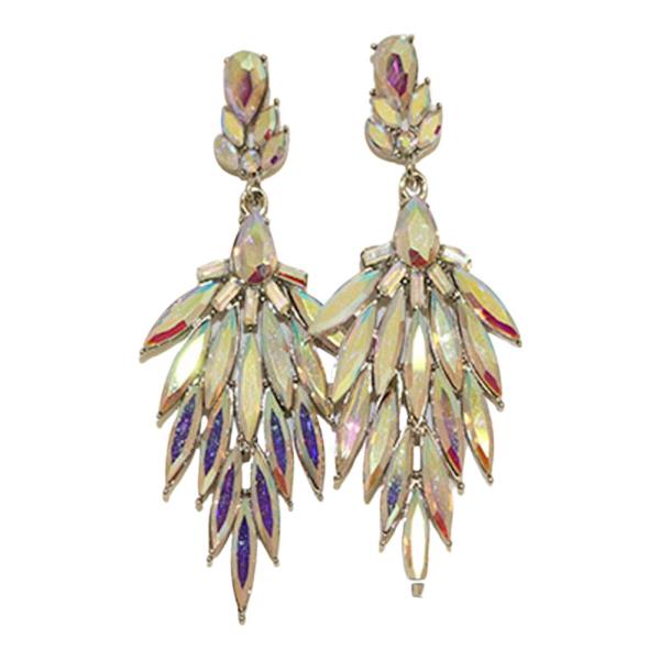 CRYSTAL GEMSTONE PARTY DANGLE EARRING
