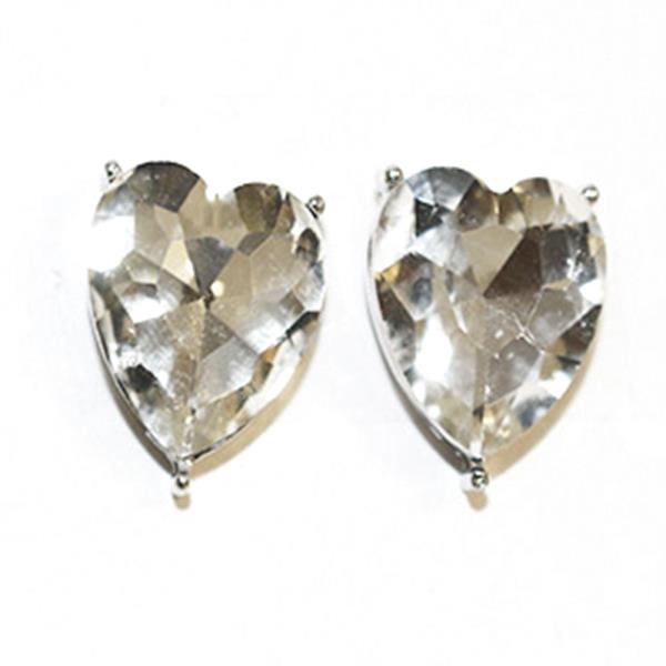 HEART CRYSTAL GEMSTONE PARTY STUD EARRING