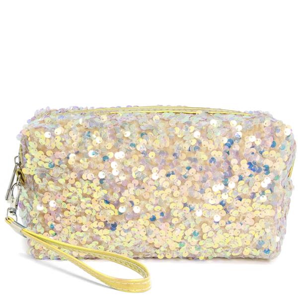 SEQUIN COSMETIC MAKEUP POUCH BAG