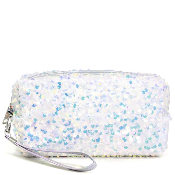 SEQUIN COSMETIC MAKEUP POUCH BAG