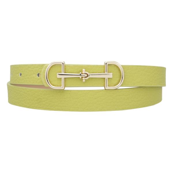 LUX D RING HORSE BIT BUCKLE SKINNY BELT