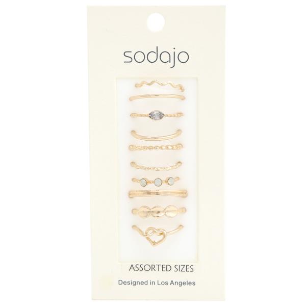SODAJO ASSORTED RING SET
