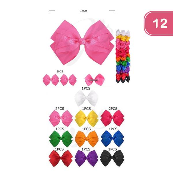 RIBBON HAIR CLIP (12 UNITS)