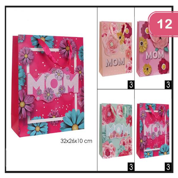 BRIGHT FLOWER MOM MOTHERS DAY GIFT BAG (12 UNITS)