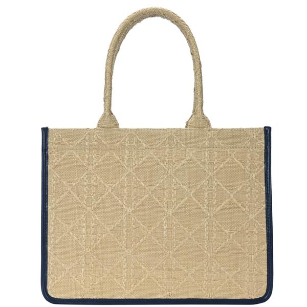 TEXTURED HANDLE TOTE BAG