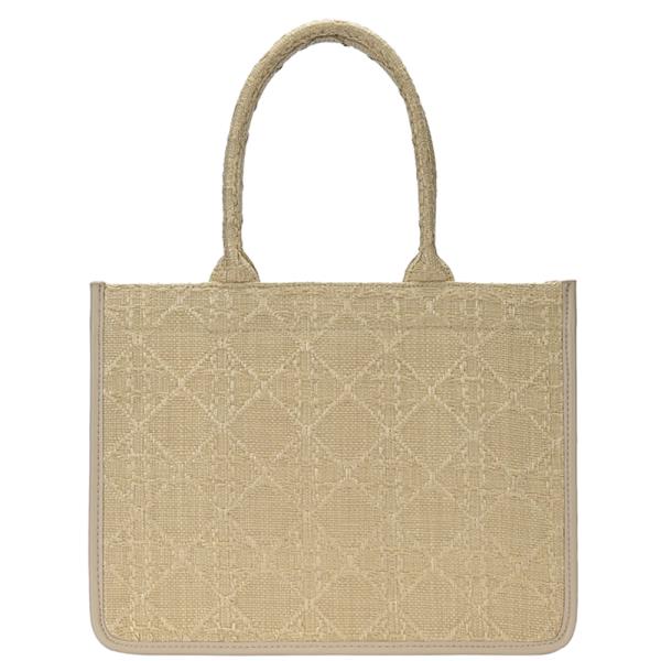 TEXTURED HANDLE TOTE BAG