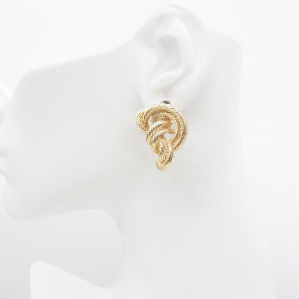 KNOT LINED METAL EARRING