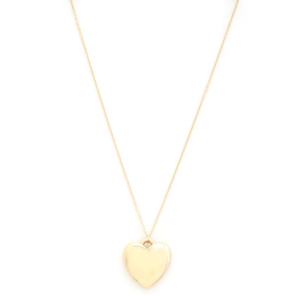 HEART CHARM METAL NECKLACE