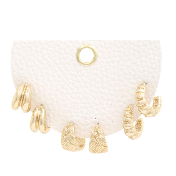 CROISSANT ASSORTED EARRING SET