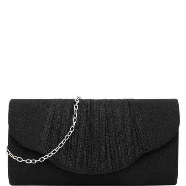 GLITTER TEXTURE CHIC CLUTCH CROSSBODY BAG