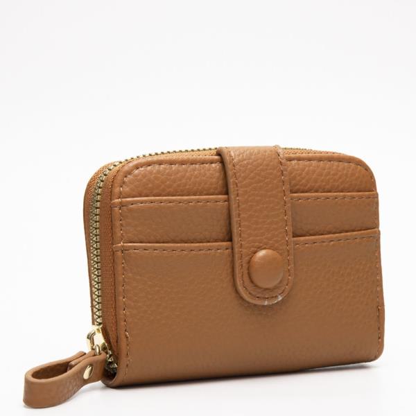 FAUX LEATHER SMALL ZIPPER WALLET