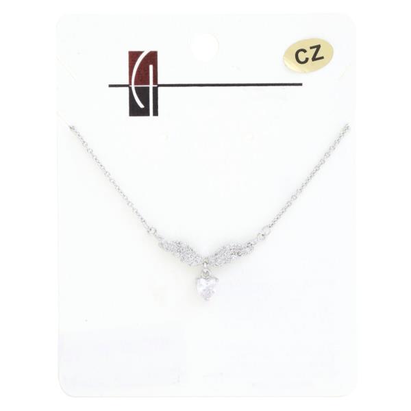18K GOLD DIPPED CZ HEART PENDANT NECKLACE