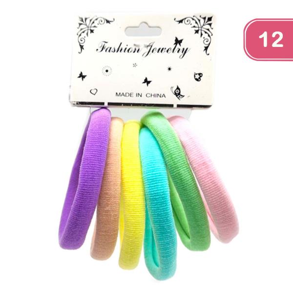 COLORED HAIR TIE (12 UNITS)