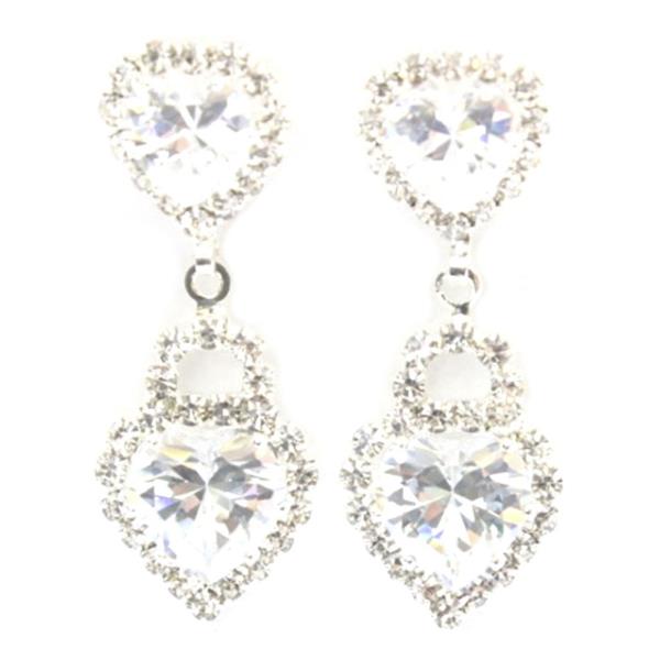 RHINESTONE & CRYSTAL STONE DANGLE EARRING