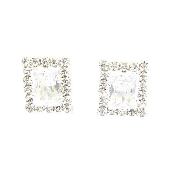 RHINESTONE & CRYSTAL STONE POST EARRING