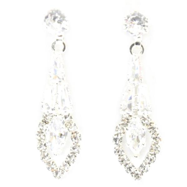 RHINESTONE & CRYSTAL STONE DANGLE EARRING