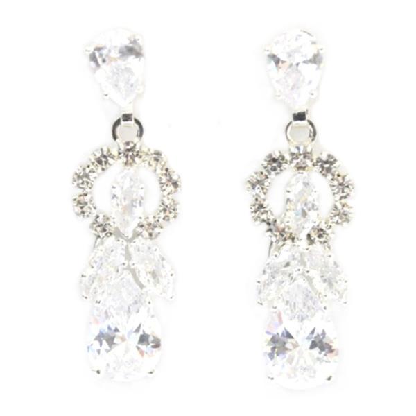 RHINESTONE & CRYSTAL STONE DANGLE EARRING