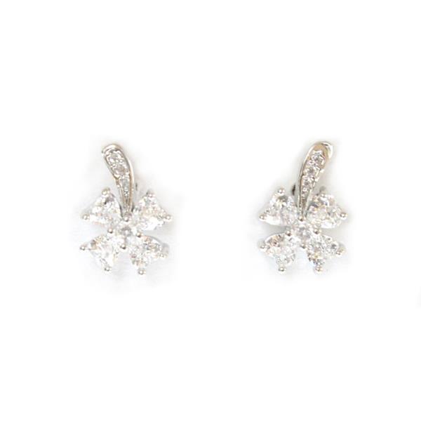 RHINESTONE FLOWER POST EARRING