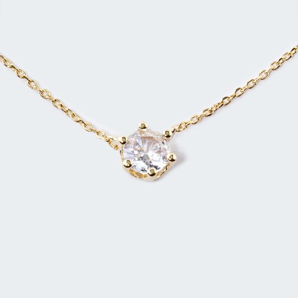 18K GOLD RHODIUM DIPPED SMALL JOYS CZ NECKLACE