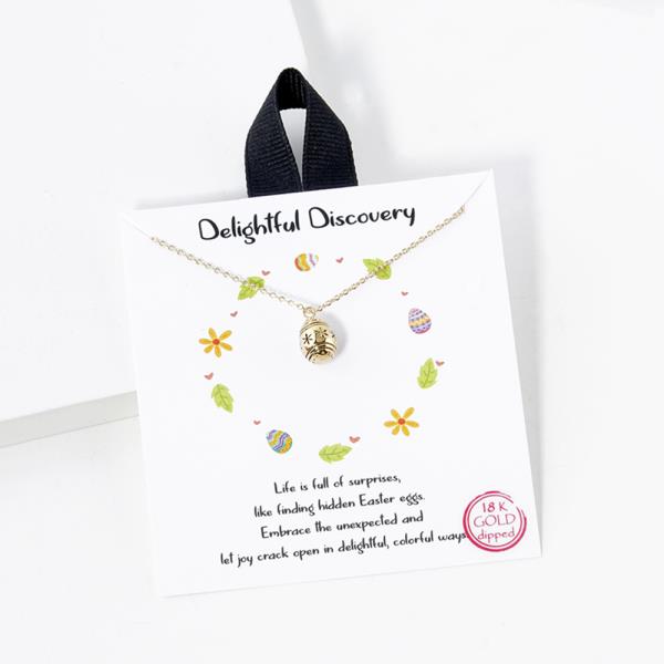18K GOLD RHODIUM DIPPED DELIGHTFUL DISCOVERY NECKLACE