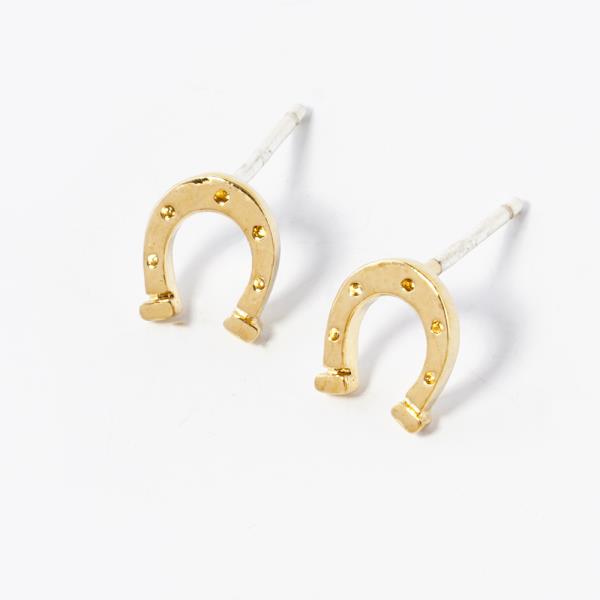 18K GOLD RHODIUM DIPPED LUCKY CHARM EARRING