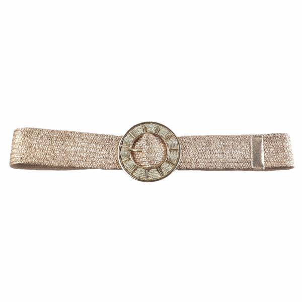 METALLIC ELASTIC ROUND BUCKLE BELT