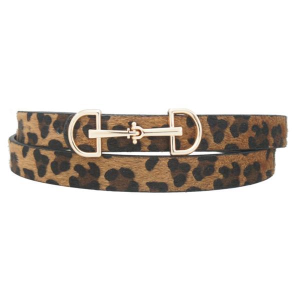 PLUS LUX D RING HORSE BIT BUCKLE SKINNY BELT