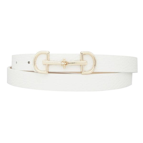PLUS LUX D RING HORSE BIT BUCKLE SKINNY BELT