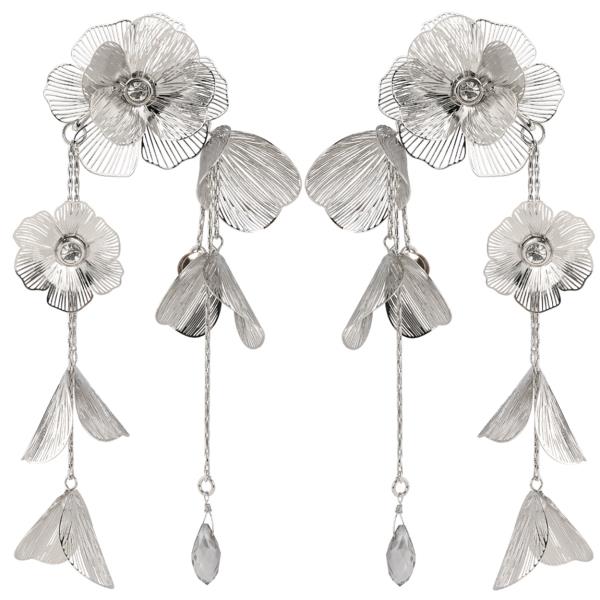 FILIGREE FLOWER CASCADE EARRING