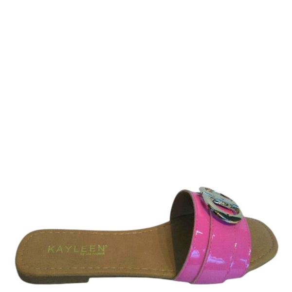 ONE BAND SLIDE SANDAL GOLD DETAIL