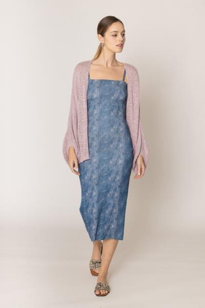 CROCHET CARDIGAN WITH LACE BACK