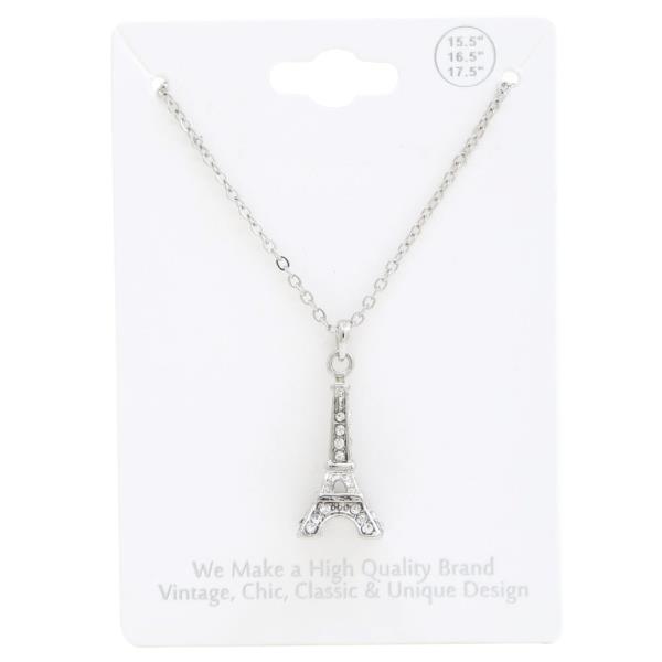 EIFFEL TOWER METAL NECKLACE