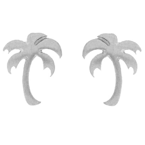GOLD DIPPED PLAM TREE POST EARRING