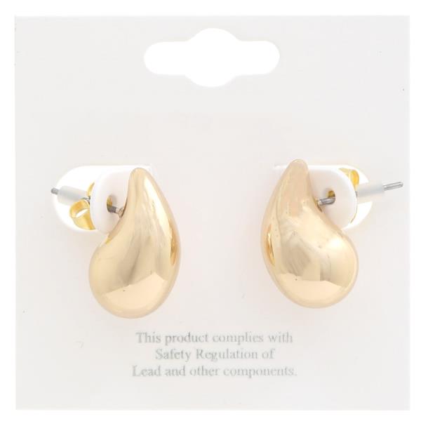 GOLD DIPPED TEARDROP POST EARRING