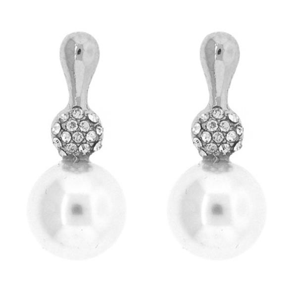 RHINESTONE PEARL EARRING